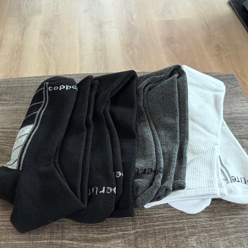 Women’s  Tommy Copper Compression Black, Gray, and White Socks 4Pair OTC